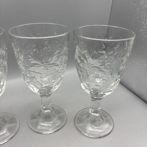 Princess House Fantasia Stemmed Water Goblet Ice Tea Glass Set Of 4 - Picture 2 of 13